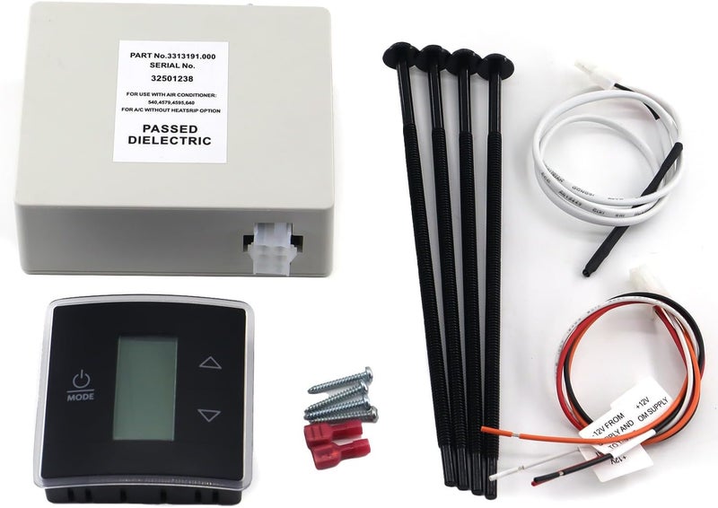 QHHR 3316230.000 RV Wall Thermostat/Relay Box Heat/Cool for Dometic for RV/Camper Conditioners 3316230.700 with Black Wall Thermostat 3316230.714 - Image 1